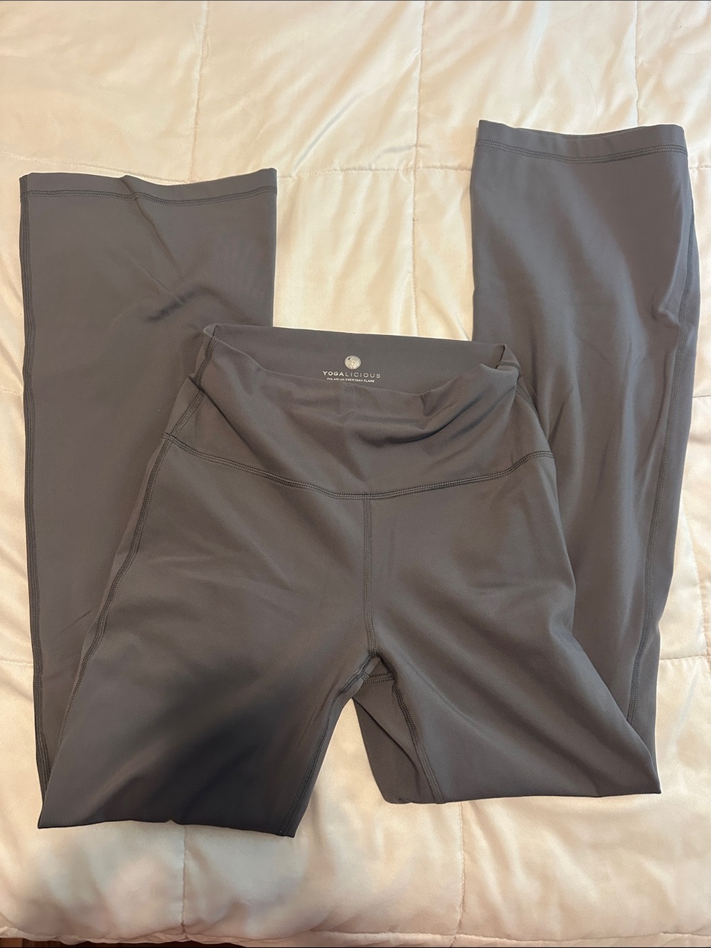 Yogalicious Wide Leg Pants in Charcoal Gray